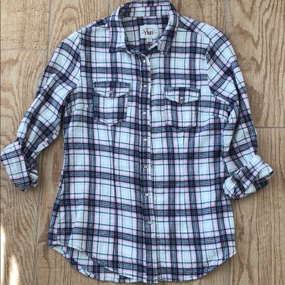 YMI Tops - YMI 100% Cotton Button up